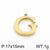 1 Piece Stainless Steel 18K Gold Plated Letter