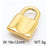 1 Piece Stainless Steel 18K Gold Plated Lock