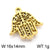 1 Piece Stainless Steel 18K Gold Plated Palm