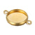 1 Piece Stainless Steel 18K Gold Plated Round