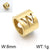 1 Piece Stainless Steel 18K Gold Plated Solid Color