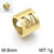 1 Piece Stainless Steel 18K Gold Plated Solid Color