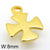 1 Piece Stainless Steel 18K Gold Plated Solid Color