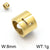 1 Piece Stainless Steel 18K Gold Plated Solid Color