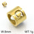 1 Piece Stainless Steel 18K Gold Plated Solid Color