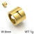 1 Piece Stainless Steel 18K Gold Plated Solid Color