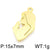 1 Piece Stainless Steel 18K Gold Plated Solid Color