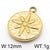 1 Piece Stainless Steel 18K Gold Plated Solid Color