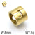 1 Piece Stainless Steel 18K Gold Plated Solid Color