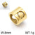 1 Piece Stainless Steel 18K Gold Plated Solid Color