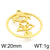 1 Piece Stainless Steel 18K Gold Plated Solid Color