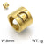 1 Piece Stainless Steel 18K Gold Plated Solid Color