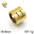 1 Piece Stainless Steel 18K Gold Plated Solid Color