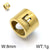 1 Piece Stainless Steel 18K Gold Plated Solid Color