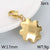 1 Piece Stainless Steel 18K Gold Plated Solid Color