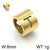 1 Piece Stainless Steel 18K Gold Plated Solid Color