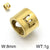 1 Piece Stainless Steel 18K Gold Plated Solid Color