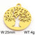 1 Piece Stainless Steel 18K Gold Plated Solid Color