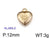 1 Piece Stainless Steel 18K Gold Plated Sun Heart Shape Pendant