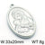 1 Piece Stainless Steel 18K Gold Plated Virgin Mary Oval Polished Pendant