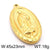 1 Piece Stainless Steel 18K Gold Plated Virgin Mary Oval Polished Pendant