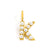 1 Piece Stainless Steel Imitation Pearl Artificial Pearls 14K Gold Plated Letter