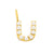 1 Piece Stainless Steel Imitation Pearl Artificial Pearls 14K Gold Plated Letter