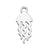 1 Piece Stainless Steel Leaf Flower Polished Pendant