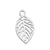 1 Piece Stainless Steel Leaf Flower Polished Pendant