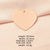 1 Piece Stainless Steel None 18K Gold Plated Rose Gold Plated Heart Shape Solid Color