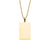 1 Piece Stainless Steel None 18K Gold Plated Rose Gold Plated Rectangle Polished Pendant