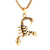 1 Piece Stainless Steel None 18K Gold Plated Scorpion