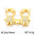 1 Piece Stainless Steel Rhinestones 18K Gold Plated Cartoon Character