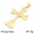 1 Piece Stainless Steel Rhinestones 18K Gold Plated Cross Pendant