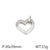 1 Piece Stainless Steel Rhinestones 18K Gold Plated Heart Shape