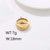 1 Piece Stainless Steel Rhinestones 18K Gold Plated Round