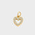 1 Piece Stainless Steel Zircon 14K Gold Plated Inlay Polished Pendant