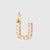 1 Piece Stainless Steel Zircon 14K Gold Plated Inlay Polished Pendant