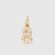 1 Piece Stainless Steel Zircon 14K Gold Plated Inlay Polished Pendant