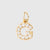 1 Piece Stainless Steel Zircon 14K Gold Plated Letter Polished Pendant