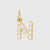 1 Piece Stainless Steel Zircon 14K Gold Plated Letter Polished Pendant