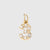 1 Piece Stainless Steel Zircon 14K Gold Plated Letter Polished Pendant