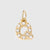 1 Piece Stainless Steel Zircon 14K Gold Plated Letter Polished Pendant