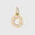 1 Piece Stainless Steel Zircon 14K Gold Plated Letter Polished Pendant