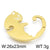 1 Piece Stainless Steel Zircon 18K Gold Plated Animal