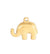 1 Piece Stainless Steel Zircon 18K Gold Plated Elephant Pendant