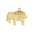 1 Piece Stainless Steel Zircon 18K Gold Plated Elephant Pendant