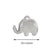 1 Piece Stainless Steel Zircon 18K Gold Plated Elephant Pendant