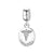 1 Piece Sterling Silver Artificial Gemstones Heart Shape