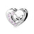 1 Piece Sterling Silver Artificial Gemstones Heart Shape